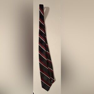 Van Heusen Black and Red Diagonal Striped Tie